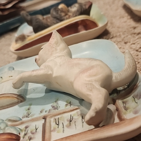 Vintage 1950's Wall Art. 3d Kittens At Play Brand Napco - Picture 12 of 14